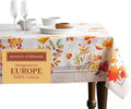 Maison d' Hermine Table Cloth Rectangle Table 100% Cotton 70 x 120 Inches Fall Tablecloth Reusable Everyday Use for Thanksgiving Christmas Decorations Dining Farmhouse Party (Amarante)