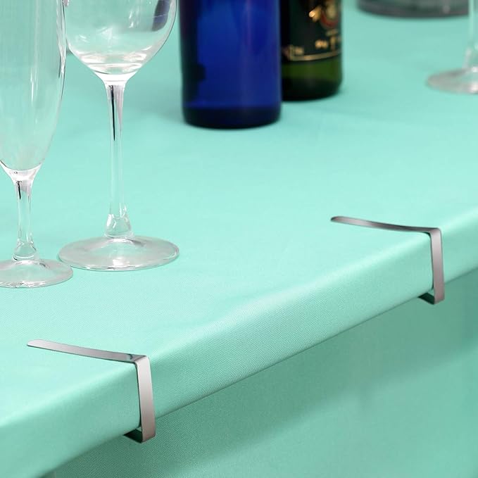 12 Pack Tablecloth Clips - Heavy Duty Picnic Table Clips, Stainless Steel Table Cloth Cover Clamps, Table Cloth Holders Ideal for Restaurant Picnics Marquees Weddings Graduation Party