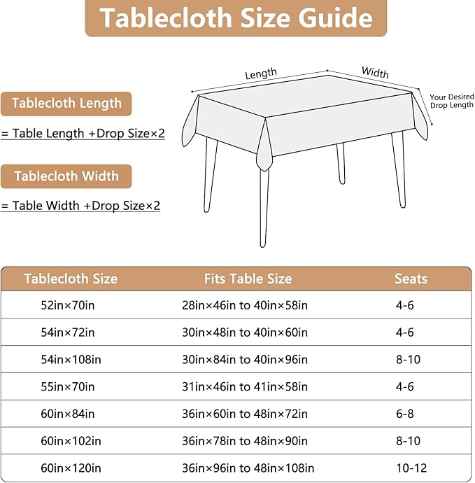 Textured White Table Cloth Rectangle Washable & Spill Proof Faux Linen Fabric Tablecloth Rectangular Reusable for Dining Wedding Banquet 52 x 70 Inch