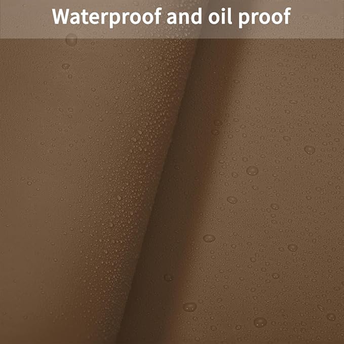 Leather Dresser Cover,1.8mm Thick,14x84 Inch,Dresser Protector Top,Dresser Top Protector,Dresser Cover Top,Dresser Top Cover,Dresser Cover Top for Bedroom.(Mud Color+Champagne Gold,14x84)