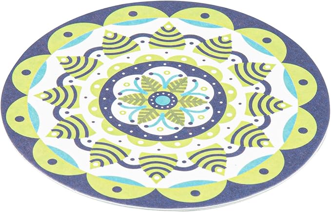 Restaurantware Super Absorbent Coasters 48 Case 4 Inch Assorted Paper Bar Coasters High-Density Pulpboard Beverage Coasters Moisture-Absorbing Durable Drink Coasters - Assorted Designs