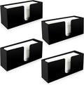 Paper Towel Holder for Countertop, Black Acrylic Napkin Dispenser – Fits Multifold, C-Fold & Z-Fold Trifold Towels, Durable 5mm Thick for Bathroom, Kitchen, Restaurant & Toilet(4pcs)