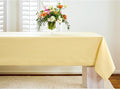 Solino Home Linen Tablecloth for Rectangle Tables 60 x 108 Inch - 100% Pure Linen Golden Straw Table Cloth - Fete, Machine Washable Cloth Tablecloth for Spring, Easter