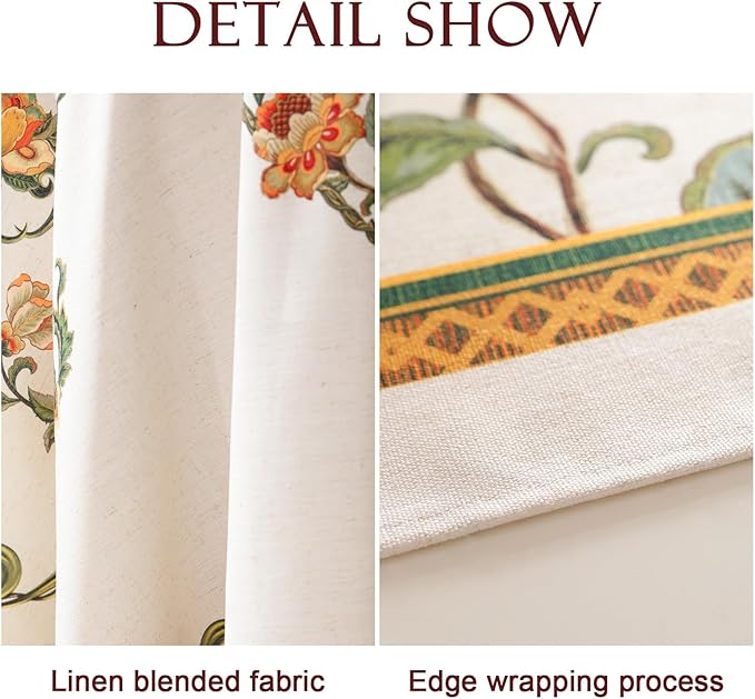 patdrea Designer Vintage Linen Rectangle Tablecloth,French Floral Tablecloths,Wrinkle Free Table Cloth,Decorative Table Cover Cloth for Kitchen,Dining,Tea Party,Home,Christmas,63"*94"