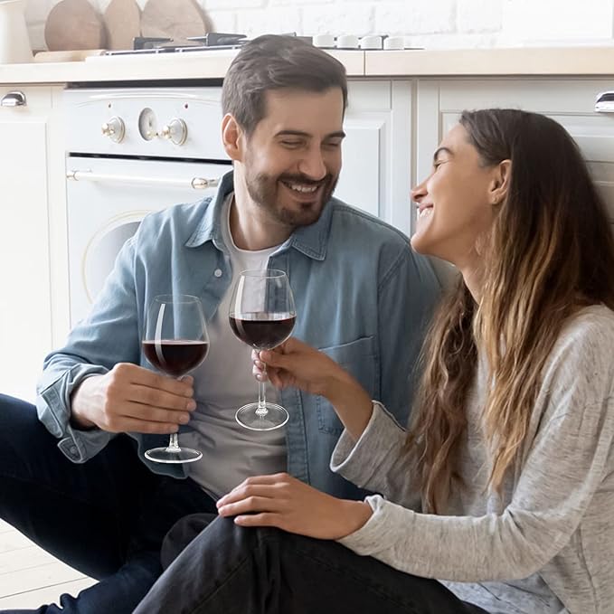 Plastic Wine Glasses Set of 6(15oz) |Unbreakable Wine Glasses with Stem|100% Tritan & BPA Free |Dishwasher Safe| Awesome For Pool, Beach, Travel, Pool, Camping, Beach, Picnic, Everyday Use.