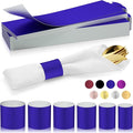 Christmas Napkin Rings Set of 200, 2 Colors in 1, Reusable Adjustable Napkin Bands for Holiday Parties, Wedding, Thanksgiving Table Decor, Waterproof Tear-Proof (Blue) Great Gift Idea