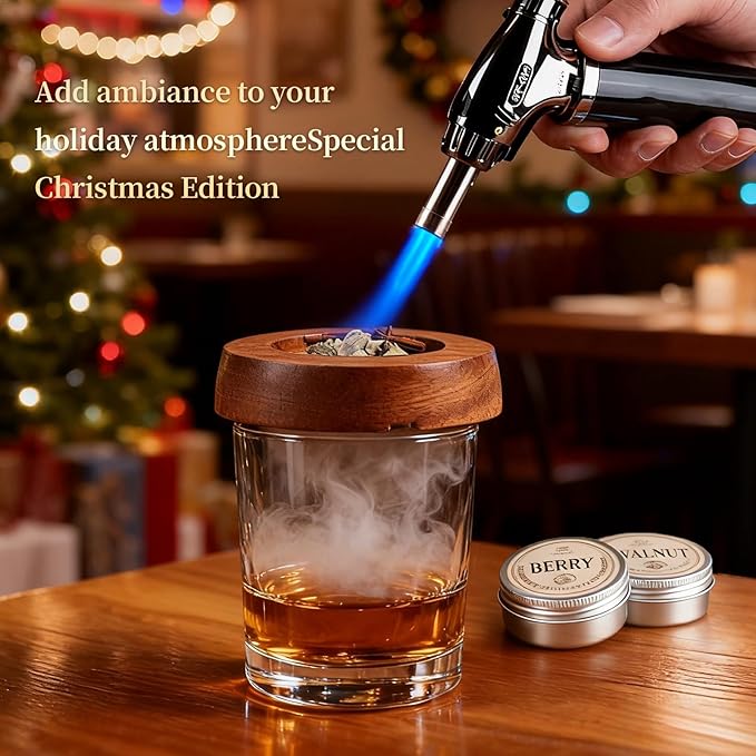 Cocktail Smoker Kit, for Bourbon Whiskey Drink, Whiskey Smoker Kit, Old Fashioned Drink Smoker with 4 Flavors Wood Chips, for Men, Dad, Husband
