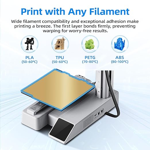 BIQU PyroGrip Smooth PEI+Textured PEI Panda Build Plate for Bambu-Lab A1 Mini 184x184mm, Double Sided PEI Spring Steel Build Plate Flexible Sheet Print Bed Removable Surface Platform