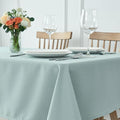 maxmill Jacquard Tablecloth Stain Resistant Waterproof Wrinkle Free Spillproof Washable Soft Weaved Texture Table Cloth for Dining Room, Indoor Outdoor Use, Rectangle 60 x 140 Inch, Dusty Blue
