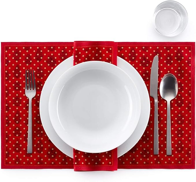 MY DRAP Cotton Placemat, Pine Cone, 6 Units per roll
