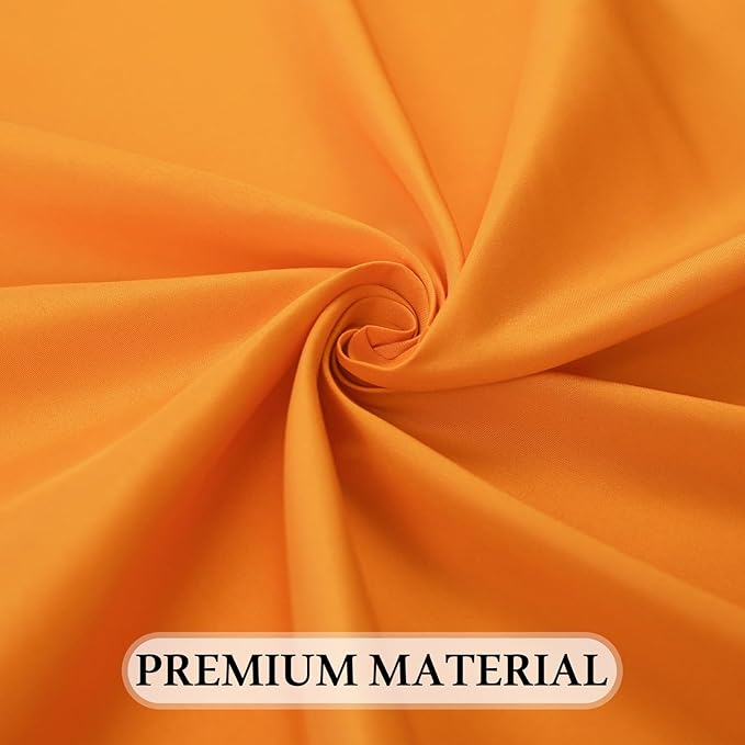 8 Pack Orange Tablecloth 60 x 126 Inch Rectangular Table Cloth for 8 Foot Rectangle Tables, Wrinkle Resistant Washable Rectangle Fabric Table Covers for Wedding Party Banquet Buffet and Camping