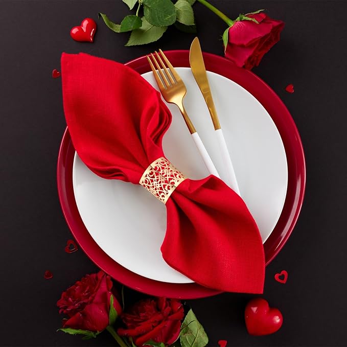 uxcell 150Pcs Napkin Rings Laser Cut Foil Paper, Napkin Holder Hollow Napkin Bands for Weddings Party Serviette Table Decoration Restaurant (Reflective Silver Tone, 6.7 x 2)