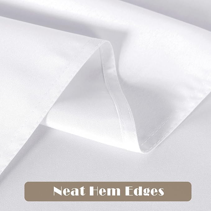 sancua 6 Pack White Tablecloth 60 x 84 Inch, Rectangle Table Cloth for 4ft Tables - Stain and Wrinkle Resistant Washable Polyester Table Cover for Dining Wedding Banquet Party Buffet Restaurant