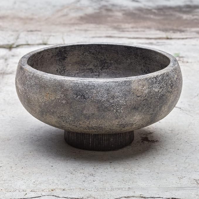 Uttermost Brixton 14" Wide Black Terracotta Modern Decorative Bowl