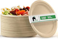 EconoHome 10 Inch Compostable Paper Plates [125-Pack] - Eco-Conscious Disposable Plates Made of Bagasse or Sugarcane Fiber - Microwave, Refrigerator-Safe - Heavy Duty Paper Plates for Dinner