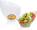 R-kay 6 Pack Large Plastic Bowls - Premium Clear bowls - Plastic Serving Bowls Heavy Duty For Weddings Catering, Parties, And All Occasions 36 Oz (Clear, Large)