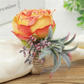 Floral Napkin Rings Set of 6,Rustic Rose Napkin Rings Flower Dinner Napkin Holder for Table Decoration (26#Orange)