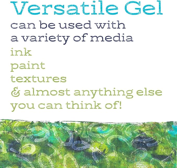 Gel Press Monoprinting Print Plate - 3” X 5” Gel Plate - Printmaking Supplies - Reusable Gel Printing Plate for Press Art for Card Making, Scrapbooking, Journaling, Arts and Crafts, Home Decor