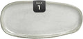 Organic Shape Highland Ceramic Serving Tray, 1pcs 11.625 * 5.125inch Handmade Reactive Glaze ceramic Tray with Wavy Edge, for Kitchen, Microwave & Dishwasher Safe, Scratch Resistant-grey