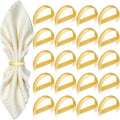 KPOSIYA Napkin Rings Set of 72, Matte Gold Napkin Rings Bulk for Table Settings, D-Shape Napkin Holders Rings for Dinner Table Decor, Easter, Fall,Thanksgiving, Christmas, Party,（Matte Gold,72 pcs）