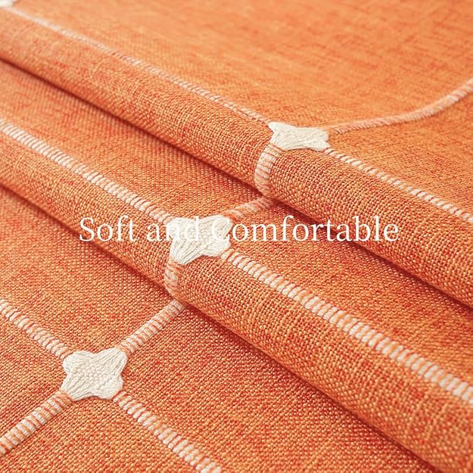 Zobesta Linen 60 Inch Round Table Cloth Burnt Orange, Cotton Linen Tablecloth Round Farmhouse Soft Fall Tablecloth for Outdoor, Party, Holiday, Picnic, Dining