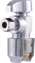 SharkBite Max 1/2 x 1/4 Inch Compression Angle Stop Valve, Quarter Turn, Push to Connect Brass Plumbing Fitting, PEX Pipe, Copper, CPVC, PE-RT, HDPE, UR23336