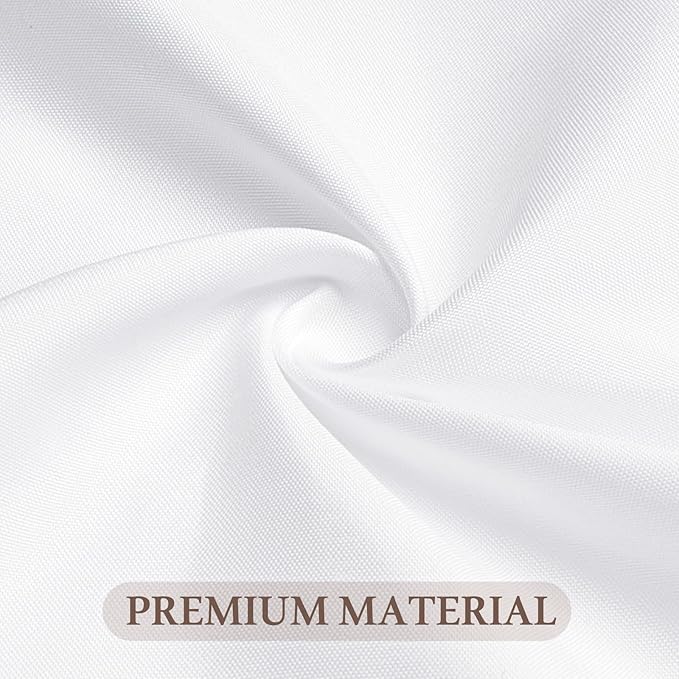 12 Pack Round Tablecloth 120 Inch Cloth White Tablecloth for Round Tables, Washable Polyester Table Cloth Stain and Wrinkle Resistant Decorative Table Cover for Wedding Party Dining Banquet