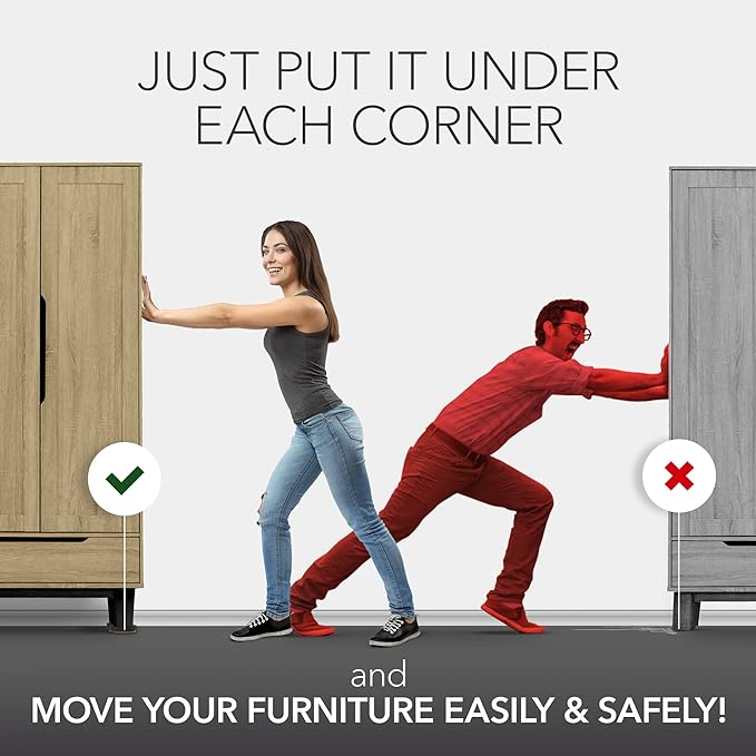 Felt Furniture Sliders for Hardwood Floors X-PROTECTOR 8 PCS 3 ½” - Furniture Slider with Unique Design - Heavy-Duty Furniture Movers for Hard Surfaces - Felt Sliders - Move Your Furniture Easily!