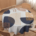 Abstract Modern Art Mid Century Round Tablecloth, Mid Century Rustic Boho Art Pattern Tablecloth for Home Party Dining Room Kitchen Decor 36Inch(90cm)