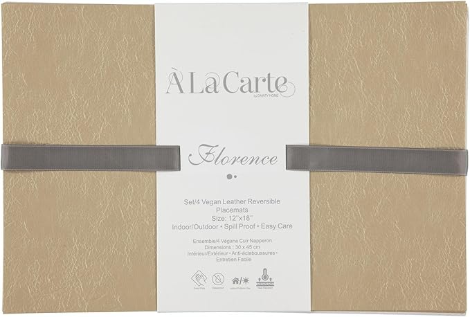 Placemats Set of 4 12" x 18" Heat-Resistant Table Mats for Dining Table Set for 4 Kitchen & Dining Room Decor Farmhouse, Boho, & Modern Style Easy to Clean, Durable & Stylish Table Decor