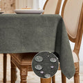 BALCONY & FALCON Rectangle Tablecloth Washable Wrinkle Resistant and Water Proof Table Cloth Decorative Linen Fabric Tablecloths for Dining Parties Kitchen Wedding and Outdoor Use (Black Olive, 55x70)