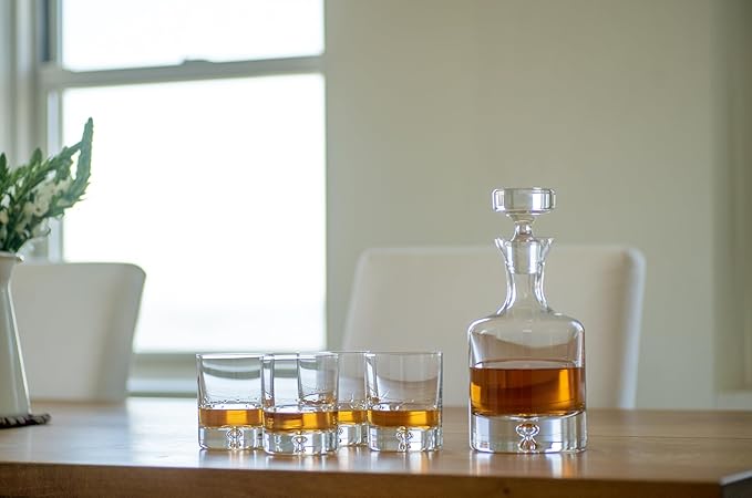 Whiskey Glasses, Set of 4, Made in Europe, 100% Lead-Free Crystal, Smooth Rim, Gift-Boxed, Dishwasher-Safe (Taylor Double Old Fashioned Glasses)