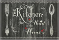Vintage Farmhouse Placemat Set, Minimal Black White Rural Plank Art Sketch Cutlery Knife Fork Inspirational Quotes Pattern Home Decor Linen Table Mats for Dining Room Kitchen Party (17x12in) x6P
