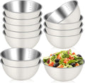 12 Pcs 1.3qt Stainless Steel Mixing Bowls Nesting Metal Prep Salad Bowls with Scale Reusable Baking Cooking Food Soup Storage Organizers for Kitchen Refrigerator