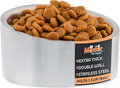 Master Pet Supply Stainless Steel Slanted Dog Cat Food Bowl - 8 oz Heavy Duty - Stainless Steel, Double Wall Insulated, Non-Slip Elevated Bowl for French Bulldogs Pugs Cats, Anti Rust Dishwasher Safe