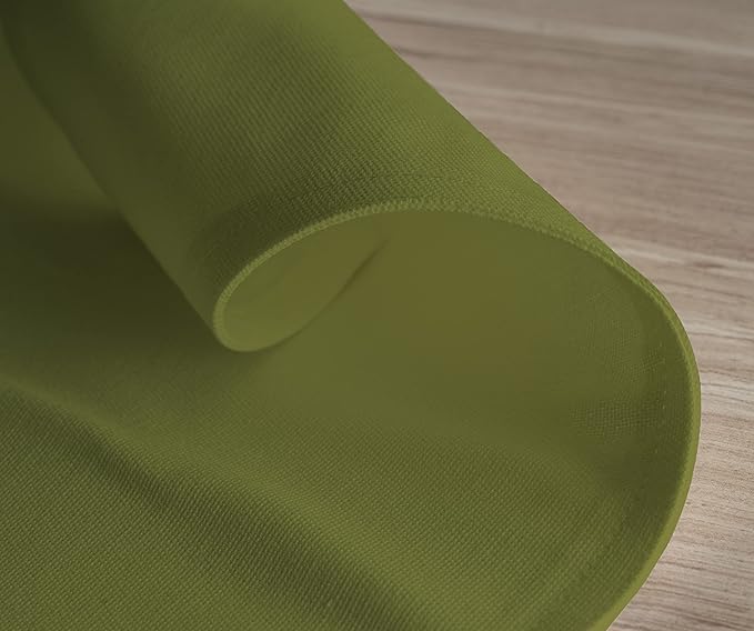 Calicot Placemats Set of 6 100% Cotton Washable Cloth Place Mats, Reusable Table Mats for Spring/Summer & Thanksgiving Christmas Decorations Kitchen Dining Party Wedding (Sap Green, 13" x 19")