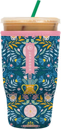 Sok It JavaSok Iced Coffee & Cold Soda Insulated Neoprene Cup Sleeve (Wild-Flour, Large: 30-32oz)