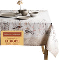 Maison d' Hermine Table Cloth Square Table 100% Cotton 54 x 54 Inches Tablecloth Reusable Decorative for Dining Room Farmhouse Home Valentines Day Decorations Spring Summer - Meadow Florals - Brown