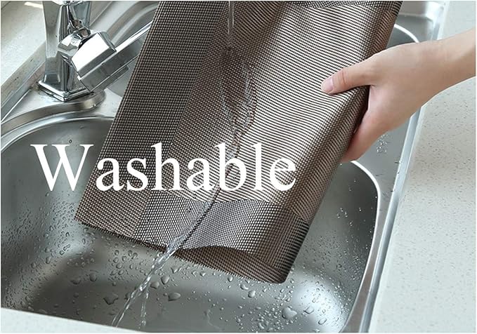 PIGCHCY Place Mats Heat-Resistant Non Slip Placemats Washable Easy to Clean Woven Vinyl Placemats for Dining Table (Set of 4, Brown)