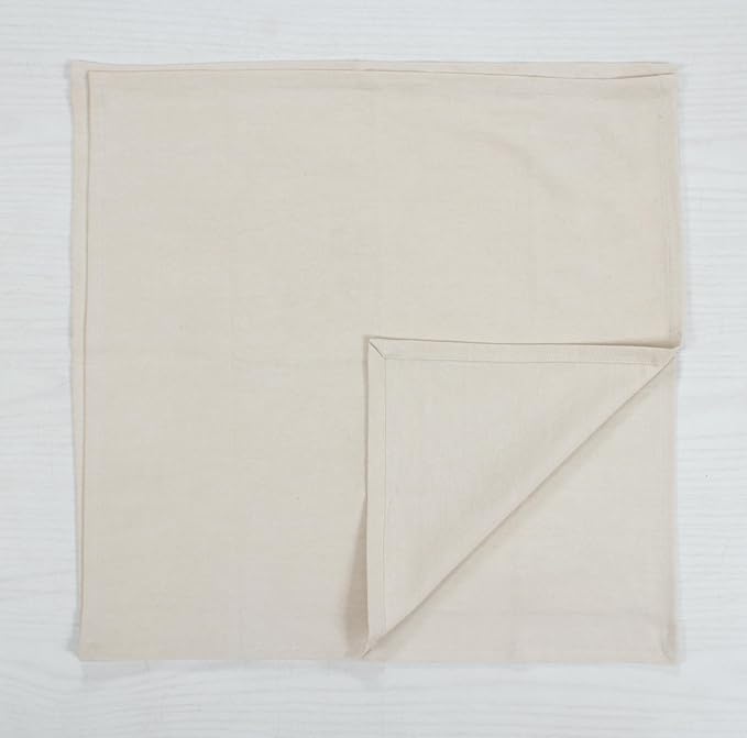 ACCENTHOME Accent Home 100% Cotton Napkins, Delicate Cloth Napkins for Dinners, Parties and Weddings，18 x 18 Inch Set of 6 - Natural