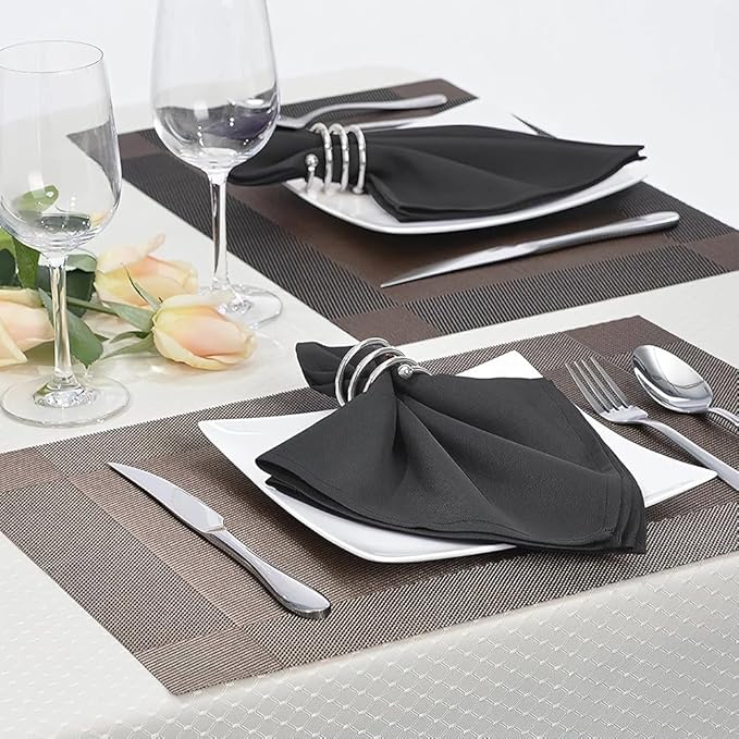 Silver Napkin Rings Sets of 12, Metal Napkin Holders Thanksgiving Fall Christmas Party Table Decorations Birthday Wedding Holiday Dinning Table Decor Gifts Idea for Home Host Family Gatherings