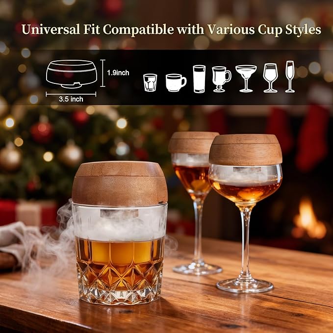 Cocktail Smoker Kit, for Bourbon Whiskey Drink, Whiskey Smoker Kit, Old Fashioned Drink Smoker with 4 Flavors Wood Chips, for Men, Dad, Husband