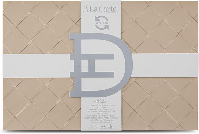 Placemats Set of 4 12" x 18" Heat-Resistant Table Mats for Dining Table Set for 4 Kitchen & Dining Room Decor Farmhouse, Boho, & Modern Style Easy to Clean, Durable & Stylish Table Decor
