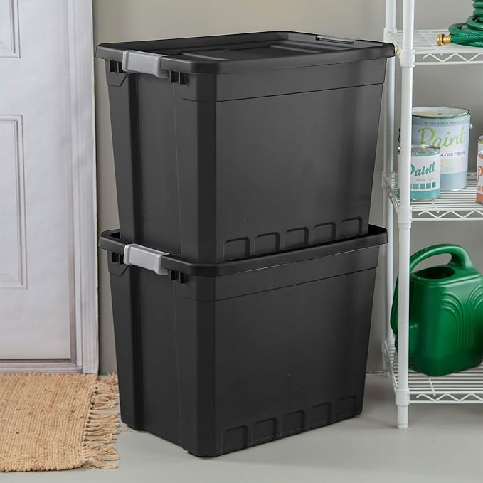Sterilite TOTE STACKER BLACK 27GA 14889004
