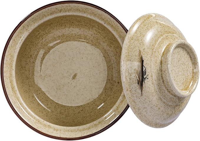 8 inch Retro Ceramic Ramen Bowl with Lid,Japanese Style Personalized Dinnerware For Noodle Rice Porridge Soup Fruit Salad (8inch, D)