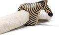 Global Crafts Handcarved Mahogany Wooden Napkin Ring Holders, Zebra, Set of 6 (KWF012_Z)