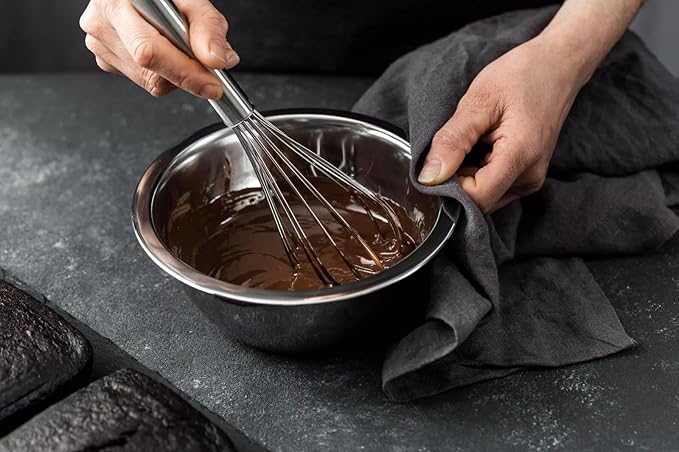 Stainless Steel 1.5 QT Mixing Bowl | Home & Commercial Quality | Flat Bottom | Cooking, Baking, Meal Prep [1PK]