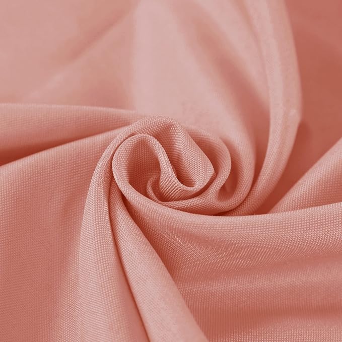 Fokitut 2 Pack Waterproof Round Tablecloth, 120 Inch, Stain Resistant and Wrinkle Polyester Table Cloth, Fabric Table Cover for Kitchen Dining, Wedding, Party, Holiday Dinner-Dusty Pink