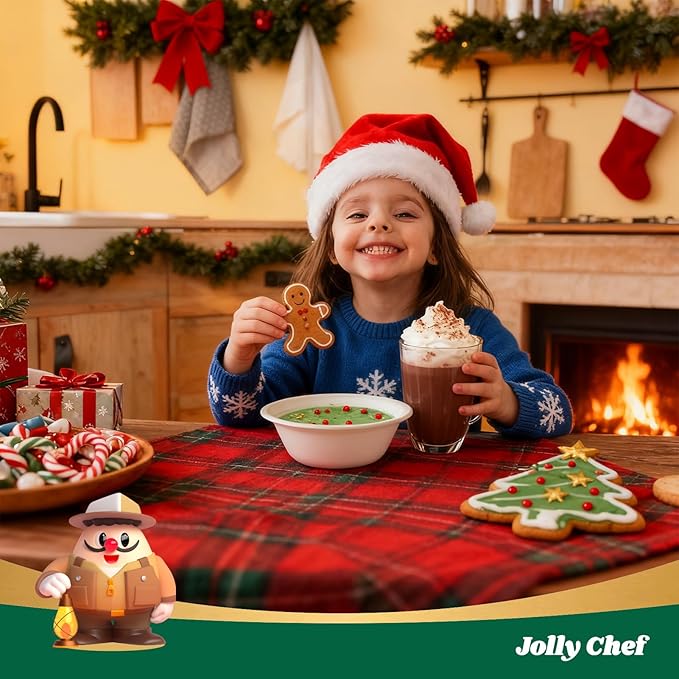 JOLLY CHEF Compostable Disposable Paper Bowls [16 oz] Heavy Duty Soup Uncoated Containers [500 Pack] White Biodegradable Bagasse Hot Cold Food Eco-Friendly Sugarcane Microwavable for Dessert Christmas
