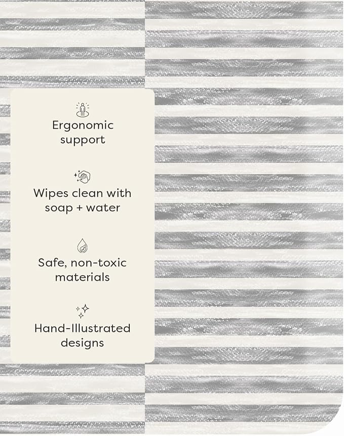 House of Noa Nama Standing Mat – Anti-Fatigue Cushioned Kitchen Mats for Floor | Ergonomic Bounce-Back Foam Kitchen Mats | Anti-Fatigue Mats for Kitchen & Standing | Reese Pewter | 30" x 108"